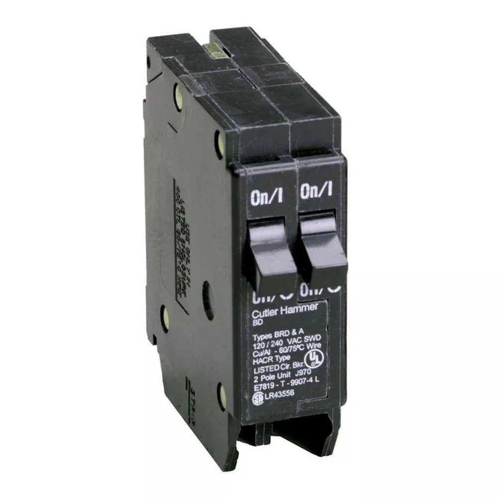 Bd 15a/20a Double-pole Standard Trip Duplex Circuit Breaker - Model Bd1520 Ea