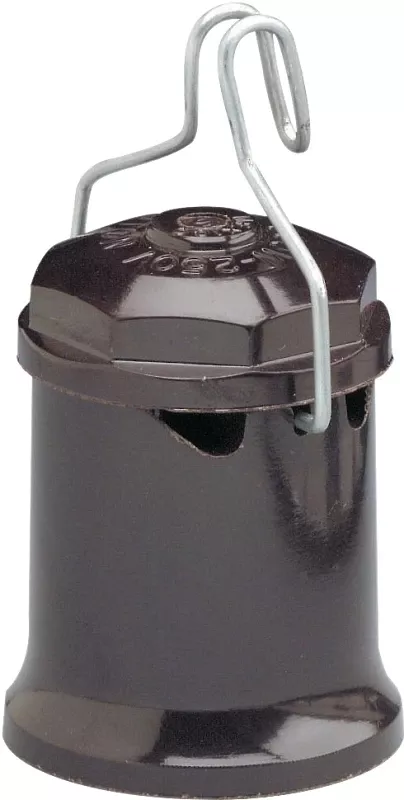 Plastic Medium Base Keyless Outdoor Socket 1 Pk