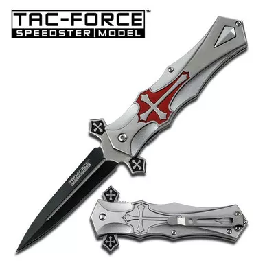 TAC-FORCE TF-817RD Cross Spring Assisted Knife Red